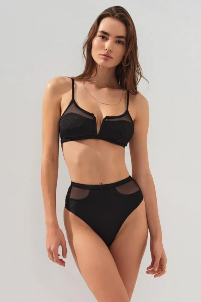 Pierre Cardin Wide Triangle Gathering Tulle Bikini