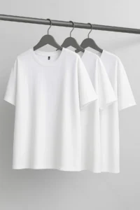 Trendyol Curve White 3 Sets Paket Plus Size T-Shirt - Image 2