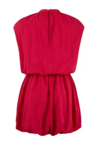 TRENDYOLMİLLA Limited Edition Fuchsia Balloon Skirt Detailed Short / Mini Weaving Dress - Image 7