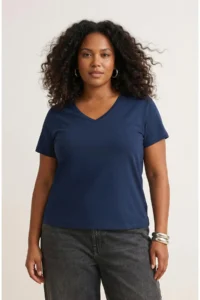 Trendyol Curve Multicolored 2 Sets Paket Basic Knitting Plus Size T-Shirt - Image 6