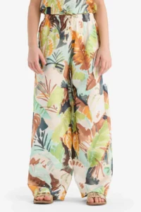 DeFacto Patterned Wide Leg Wide Leg Cotton Trousers Girl - Image 5