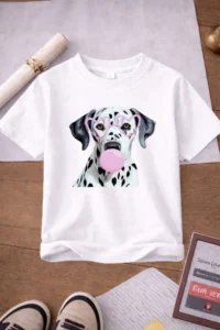 twins tailors Kurdale Teddy Bear and Dog Printed 3-Pack Black-White-Pink Girls' T-Shirt - Image 3