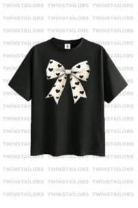 twins tailors Kurdale Teddy Bear and Dog Printed 3-Pack Black-White-Pink Girls' T-Shirt - Image 4