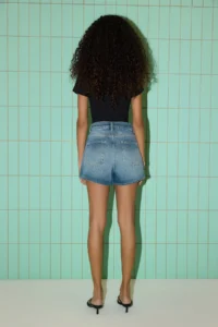 TRENDYOLMiLLA Mavi High Waist City Size denim Shorts - Image 4