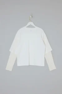 Trendyol Curve Ecru Lace Kol Detailed Plus Size T-Shirt - Image 3
