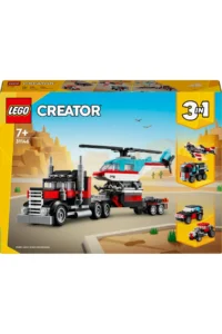 LEGO ® Creator 3 in 1 Flatbed Truck with Helicopter 31146 - 7+ Creator Toy Building Set (270P) - Image 3