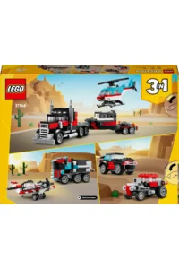 LEGO ® Creator 3 in 1 Flatbed Truck with Helicopter 31146 - 7+ Creator Toy Building Set (270P) - Image 4