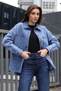 Bigdart 0613 with pocket jeans Jacket - DARK BLUE