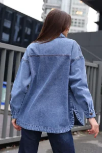 Bigdart 0613 with pocket jeans Jacket - DARK BLUE - Image 5