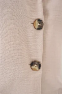 Bigdart 0706 Crop Linen Jacket - Beige - Image 5