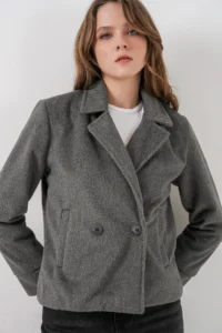 Bigdart Women Bowl Jacket 0725 - Gray - Image 3
