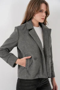 Bigdart Women Bowl Jacket 0725 - Gray - Image 4