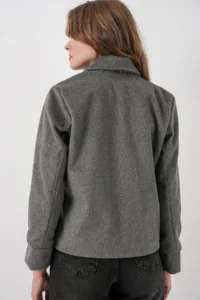 Bigdart Women Bowl Jacket 0725 - Gray - Image 6