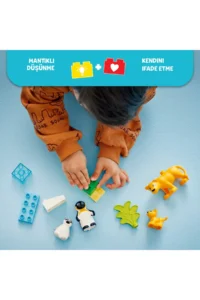 LEGO ® DUPLO® Town Wild Animal Families: Penguins and Lions - 2+ Educational Toy Set (10P) - Image 6