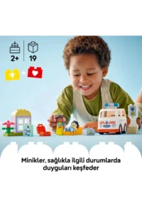 LEGO ® DUPLO® Ambulance and Driver  - Educational Toy Building Set for Toddlers 2+ (19 P) - Image 5