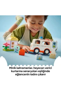 LEGO ® DUPLO® Ambulance and Driver  - Educational Toy Building Set for Toddlers 2+ (19 P) - Image 7
