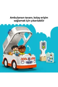 LEGO ® DUPLO® Ambulance and Driver  - Educational Toy Building Set for Toddlers 2+ (19 P) - Image 8