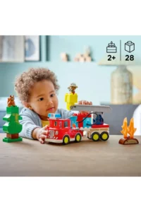 LEGO ® DUPLO® Town Fire Truck with Hose and Firefighter  - 2+ Toy Building Set (28 Pieces) - Image 5