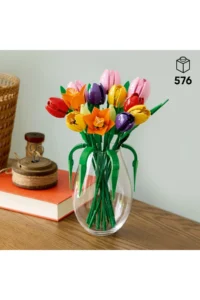 LEGO ® Botanicals Tulip Bouquet  - Decorative Model Building Set for Adults (576 Pieces) - Image 2