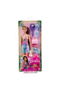 Barbie Doll and Accessories HKT91 with her puppy, sportswear, skates and tennis racket - Image 4