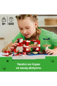 LEGO ® Minecraft® Mooshroom House  - Creative Toy Building Set for Kids 8+ (500P) - Image 5