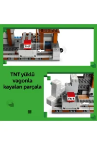 LEGO ® Minecraft® Pickaxe Mine  - Decorative Creative Toy Building Set for Kids 8+ (530P) - Image 6