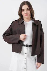 Bigdart jeans Jacket 0737 Brown - Image 2