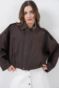 Bigdart jeans Jacket 0737 Brown - Image 3