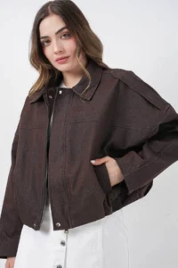 Bigdart jeans Jacket 0737 Brown - Image 4