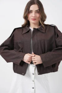 Bigdart jeans Jacket 0737 Brown - Image 5