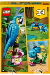 LEGO ® Creator 3 in 1 Exotic Parrot  - Creative Toy Building Set for Kids 7+ (253P) - Image 4