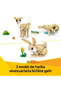 LEGO ® Creator 3 in 1 Cute Rabbit  - Creative Toy Building Set for Kids 8+ (326P) - Image 7