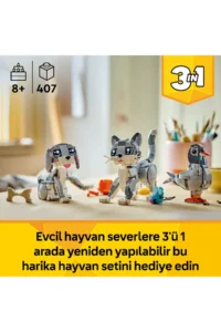 LEGO ® Creator 3 in 1 Playful Cat  - Creative Toy Building Set for Kids 8+ (407P) - Image 5