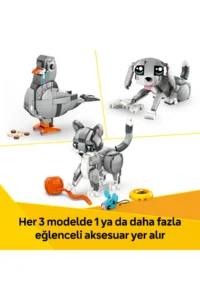 LEGO ® Creator 3 in 1 Playful Cat  - Creative Toy Building Set for Kids 8+ (407P) - Image 7