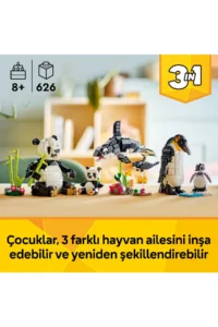 LEGO ® Creator 3 in 1 Wild Animals: Panda Family  - 8+ Creative Toy Building Set (626P) - Image 5