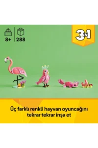 LEGO ® Creator 3 in 1 Wild Animals:Pink Flamingo  - 8+ Toy Building Set (288Pr) - Image 5