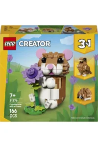 LEGO ® Creator 3 in 1 Cute Hamster and Flower  – 7+ Toy Building Set (116 Pieces) - Image 8