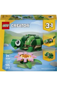 LEGO ® Creator 3 in 1 Turtle and Water Lily Flower  – 7+ Toy Building Set (124 Pieces) - Image 3