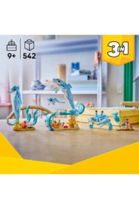 LEGO ® Creator 3 in 1 Sea Animals: Beautiful Dolphins  – 9+ Toy Building Set (542 Pieces) - Image 4