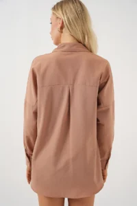 Bigdart 3900 Oversized LONG Basic Shirt - Camel - Image 6