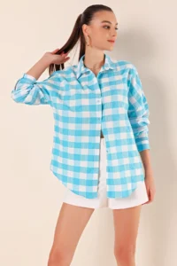 Bigdart 3900 Oversized LONG Basic Shirt - E. Blue - Image 5