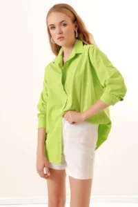 Bigdart 3900 Oversized LONG Basic Shirt - Sage - Image 2