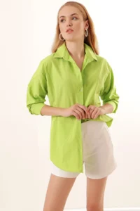 Bigdart 3900 Oversized LONG Basic Shirt - Sage - Image 3