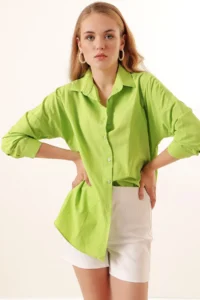Bigdart 3900 Oversized LONG Basic Shirt - Sage - Image 4
