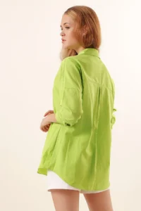 Bigdart 3900 Oversized LONG Basic Shirt - Sage - Image 6
