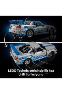 LEGO ® Technic™ Faster Furious Nissan Skyline GT-R (R34) Car  - 18+ Model Set (1410P) - Image 6