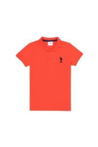 US Polo Shirt Assn. Boys' Red Basic Polo Shirt Shirt Collar T-Shirt