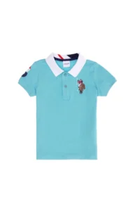 US Polo Shirt Assn. Boys' Mint Basic Polo Shirt Shirt Collar T-Shirt