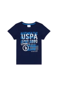 US Polo Shirt Assn. Kids Navy Blue Crew Neck T-Shirt