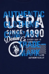 US Polo Shirt Assn. Kids Navy Blue Crew Neck T-Shirt - Image 3